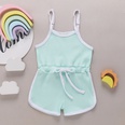 Summer solid color suspender jumpsuit fashion casual simple childrens clothingpicture22